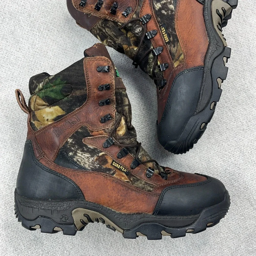 Rocky 800 Grams Gore-Tex Camo Boots Mens Size 12 Insulated Thinsulate